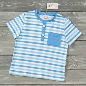NEW PETE + LUCY boys island breeze pocket tee in blue